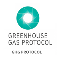 Logo de GHG Protocol Corporate Standard para la medición de huella de carbono organizacional.